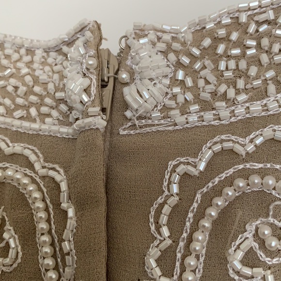 JKARA beaded evening dress in beige - Picture 7 of 13